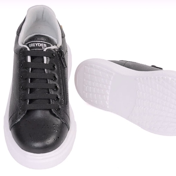 GREYDER Kids Thick Sole Real Leather Sneakers 12 - Picture 1 of 8